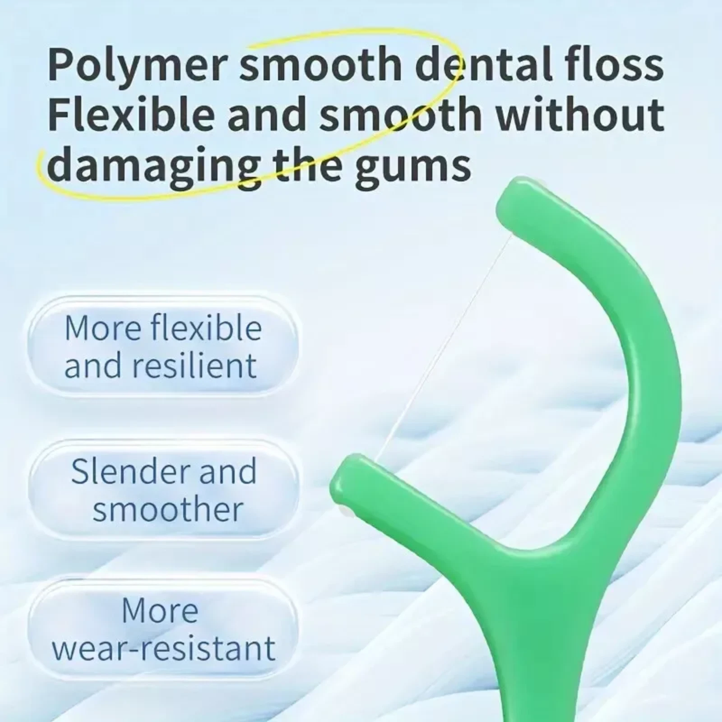 Dental Floss Picks Mint Flavour Interdental Teeth Cleaning Sticks - 150 pcs
