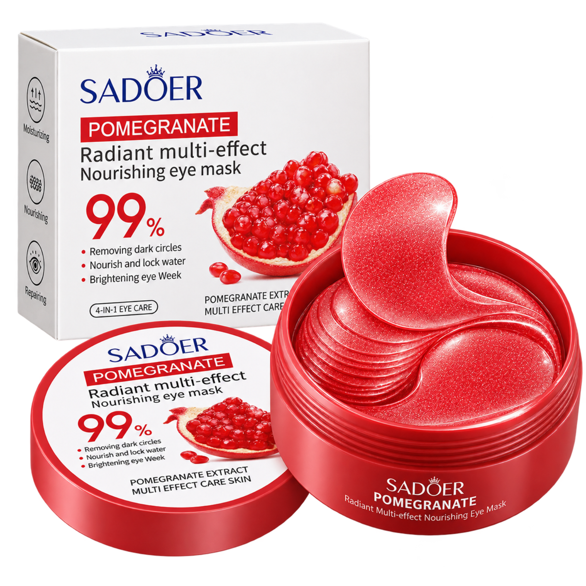 Pomegranate & Collagen - Hydrogel Under Eye Patches - 60pcs