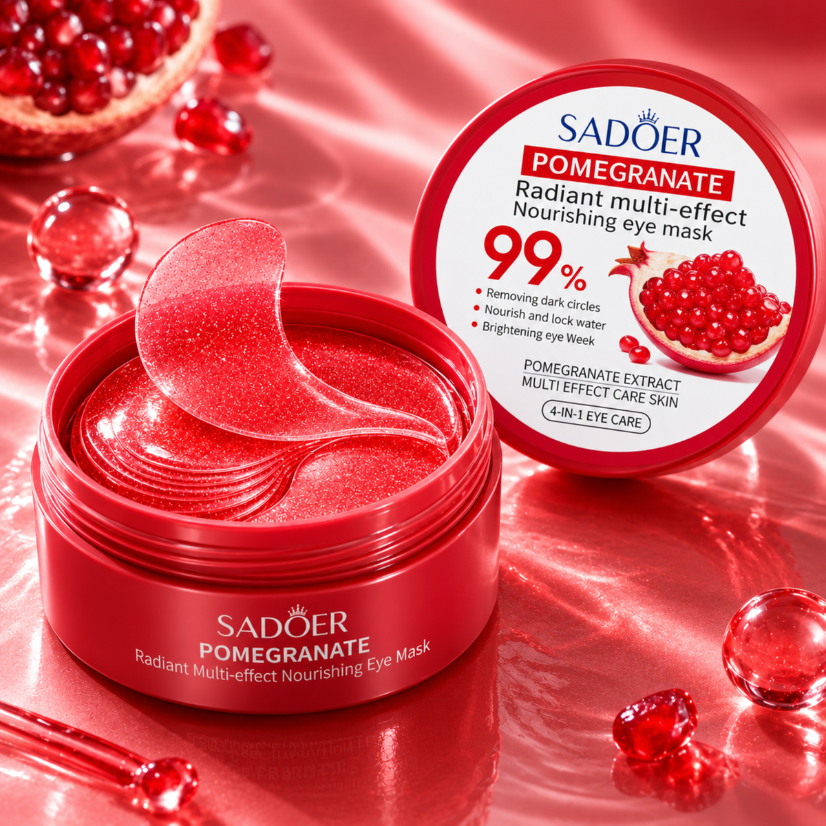 Pomegranate & Collagen - Hydrogel Under Eye Patches - 60pcs