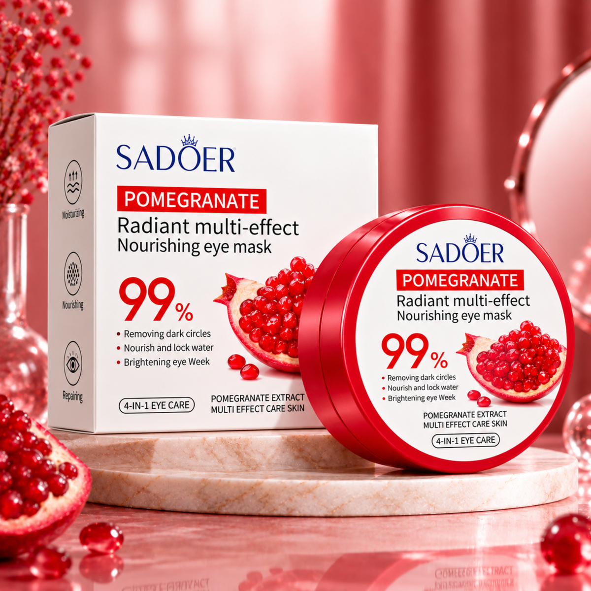 Pomegranate & Collagen - Hydrogel Under Eye Patches - 60pcs