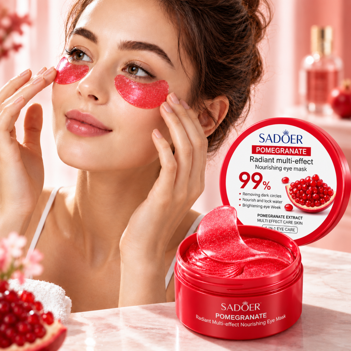 Pomegranate & Collagen - Hydrogel Under Eye Patches - 60pcs