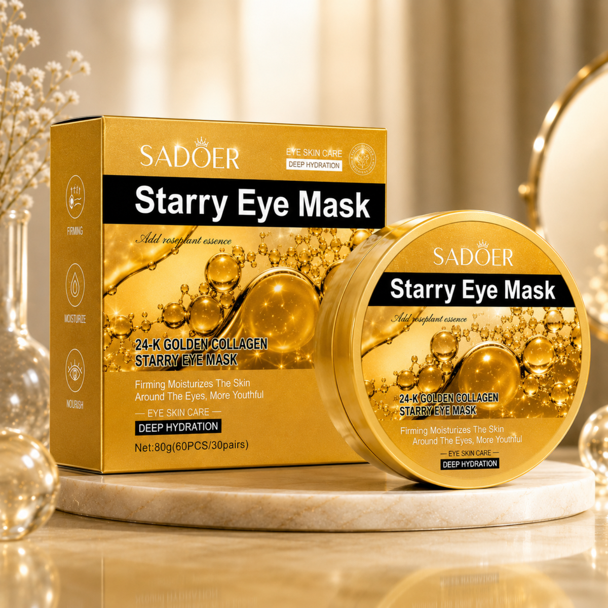 24K Golden & Collagen - Hydrogel Under Eye Patches - 60pcs