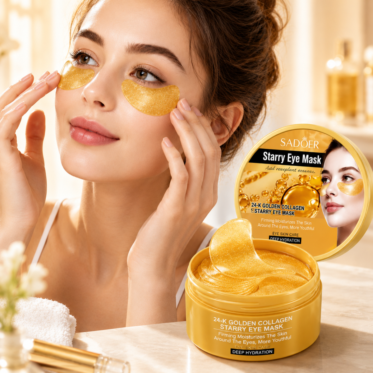 24K Golden & Collagen - Hydrogel Under Eye Patches - 60pcs