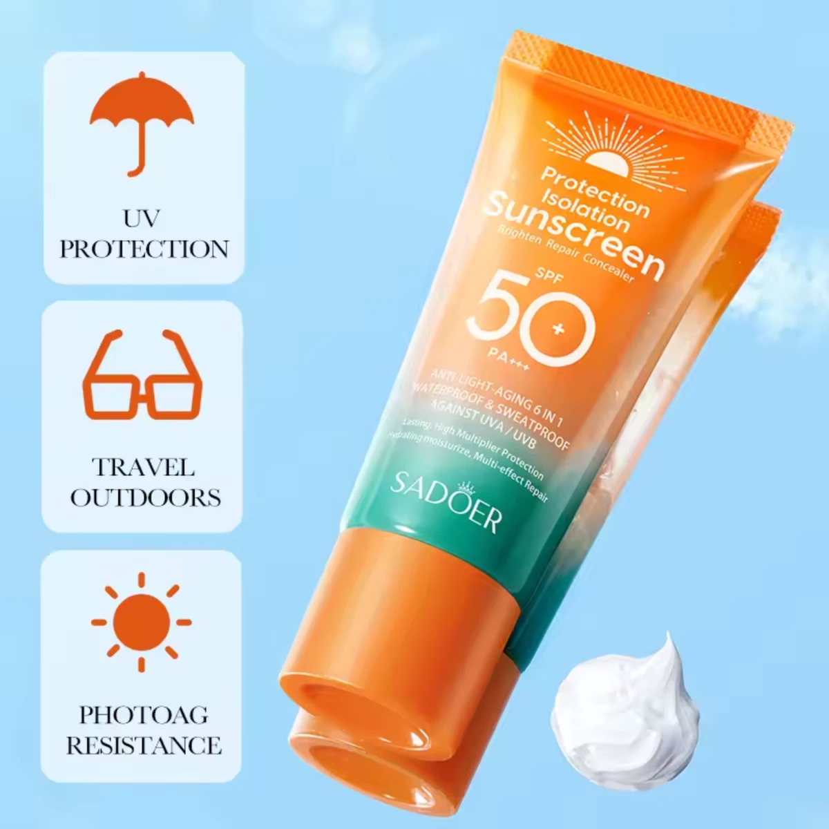 SPF 50 Face Sunscreen – Oil Control Daily Sun Cream – 50g