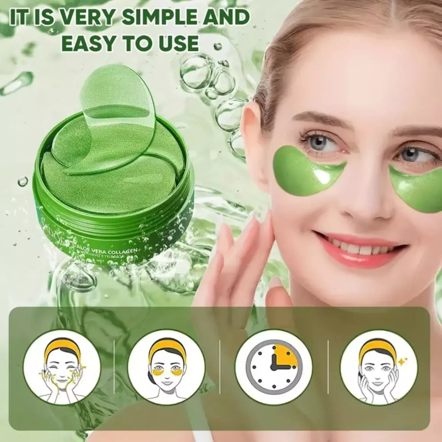 Under-Eye Pads – Aloe Vera Collagen – 60 pcs