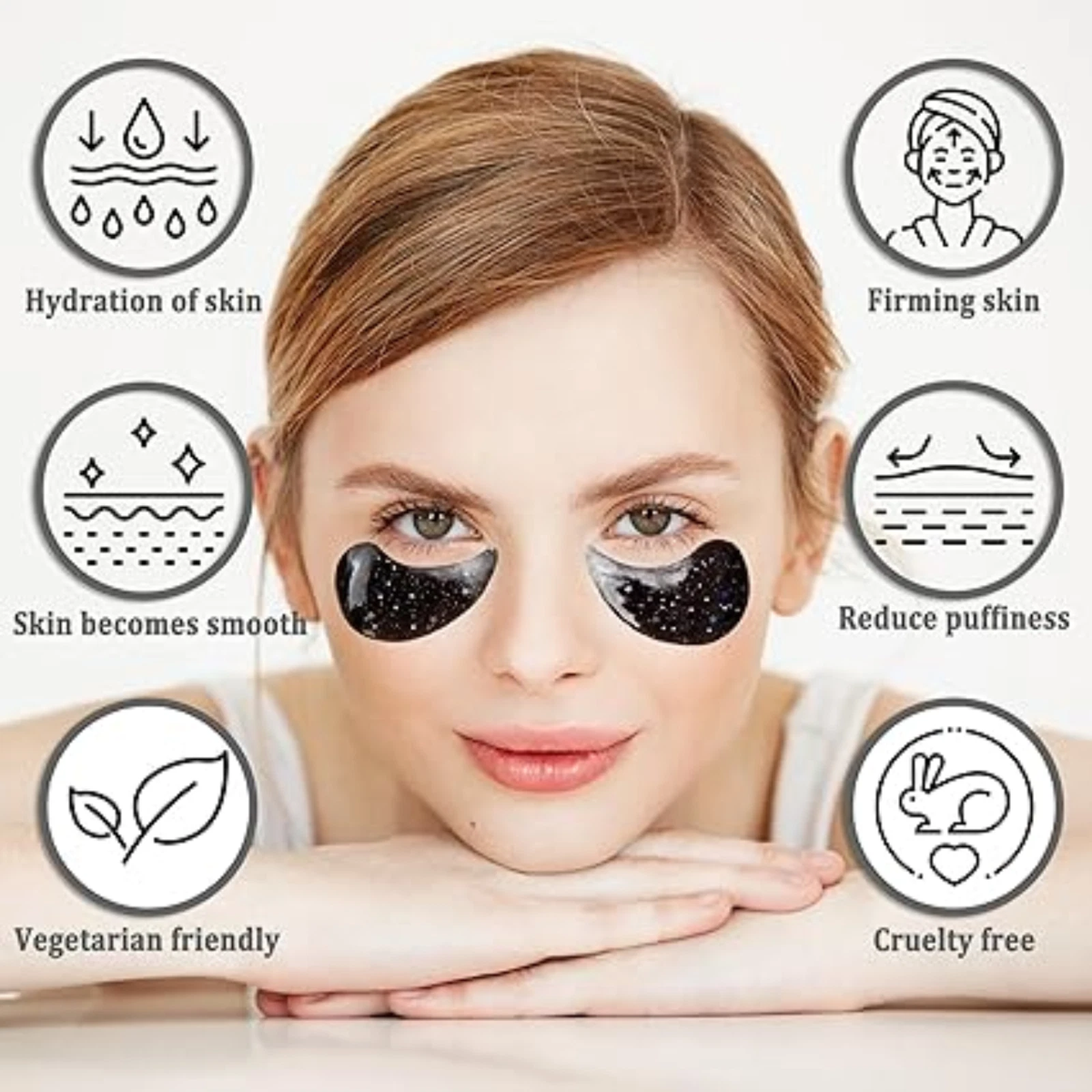 Bamboo Charcoal & Collagen - Hydrogel Under Eye Patches - 60pcs