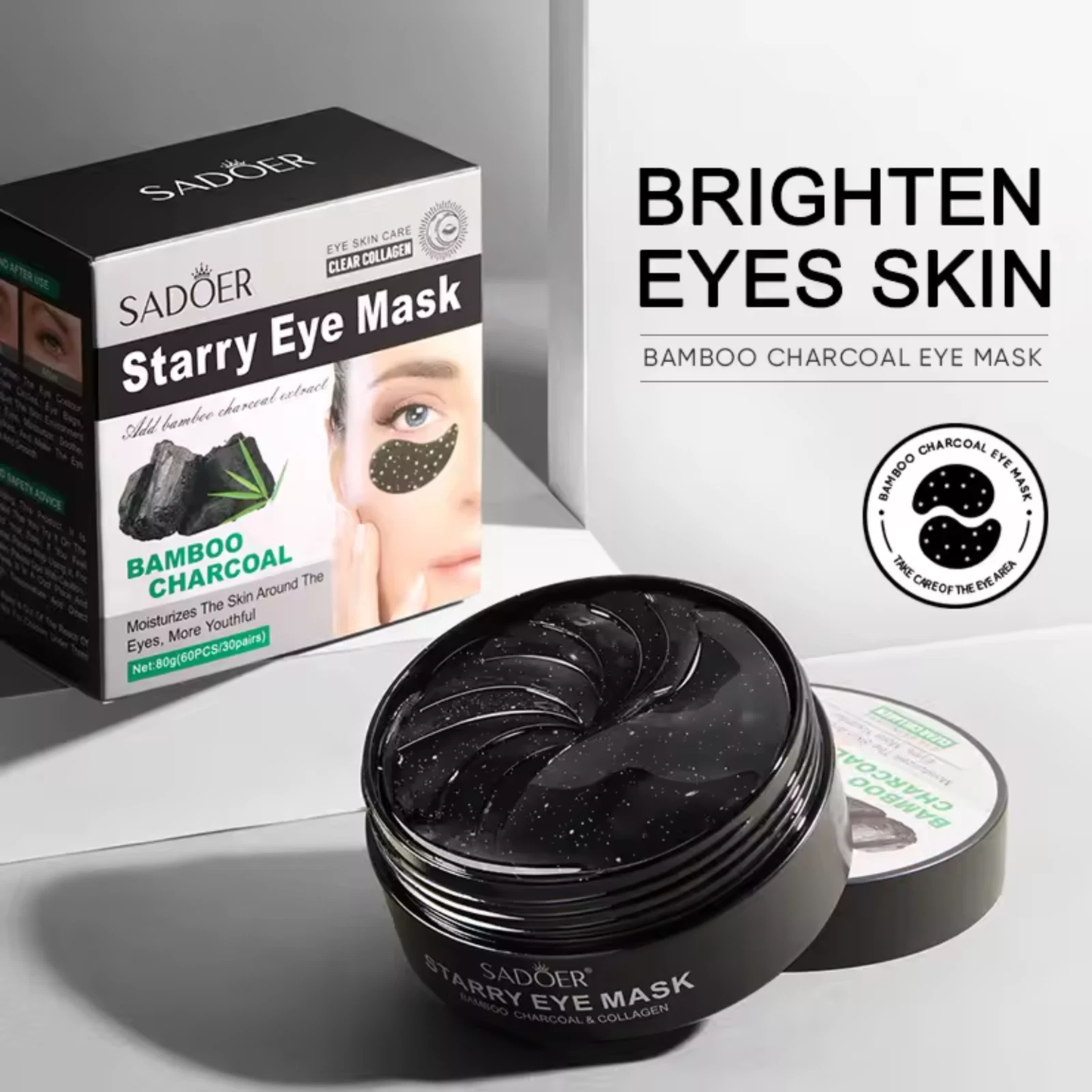 Under-Eye Pads Bamboo Charcoal Collagen - 60 pcs