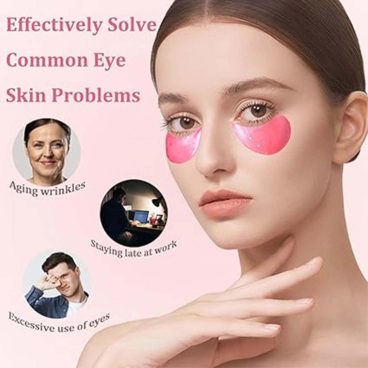 Damask Rose & Collagen - Hydrogel Under Eye Patches - 60pcs