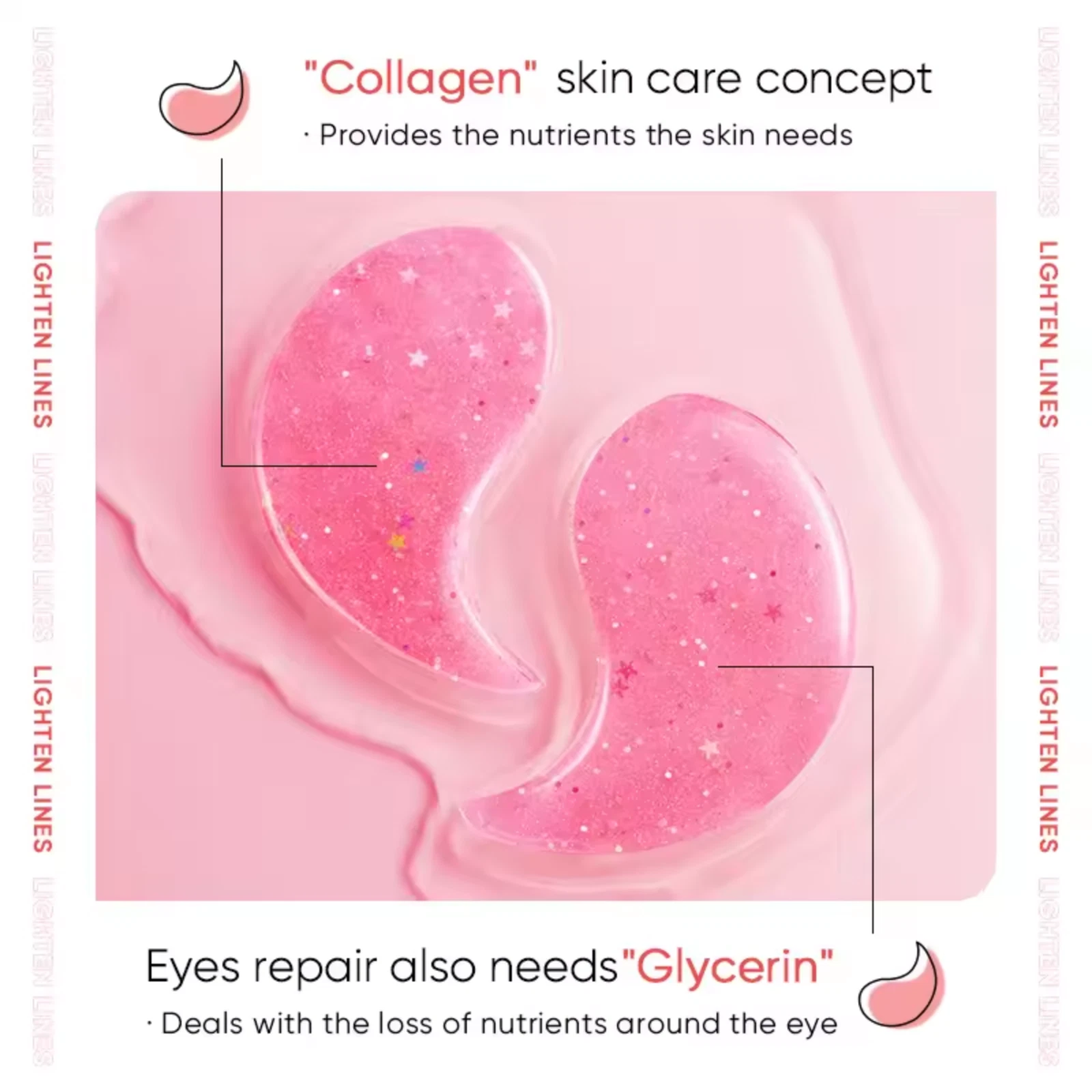 Damask Rose & Collagen - Hydrogel Under Eye Patches - 60pcs