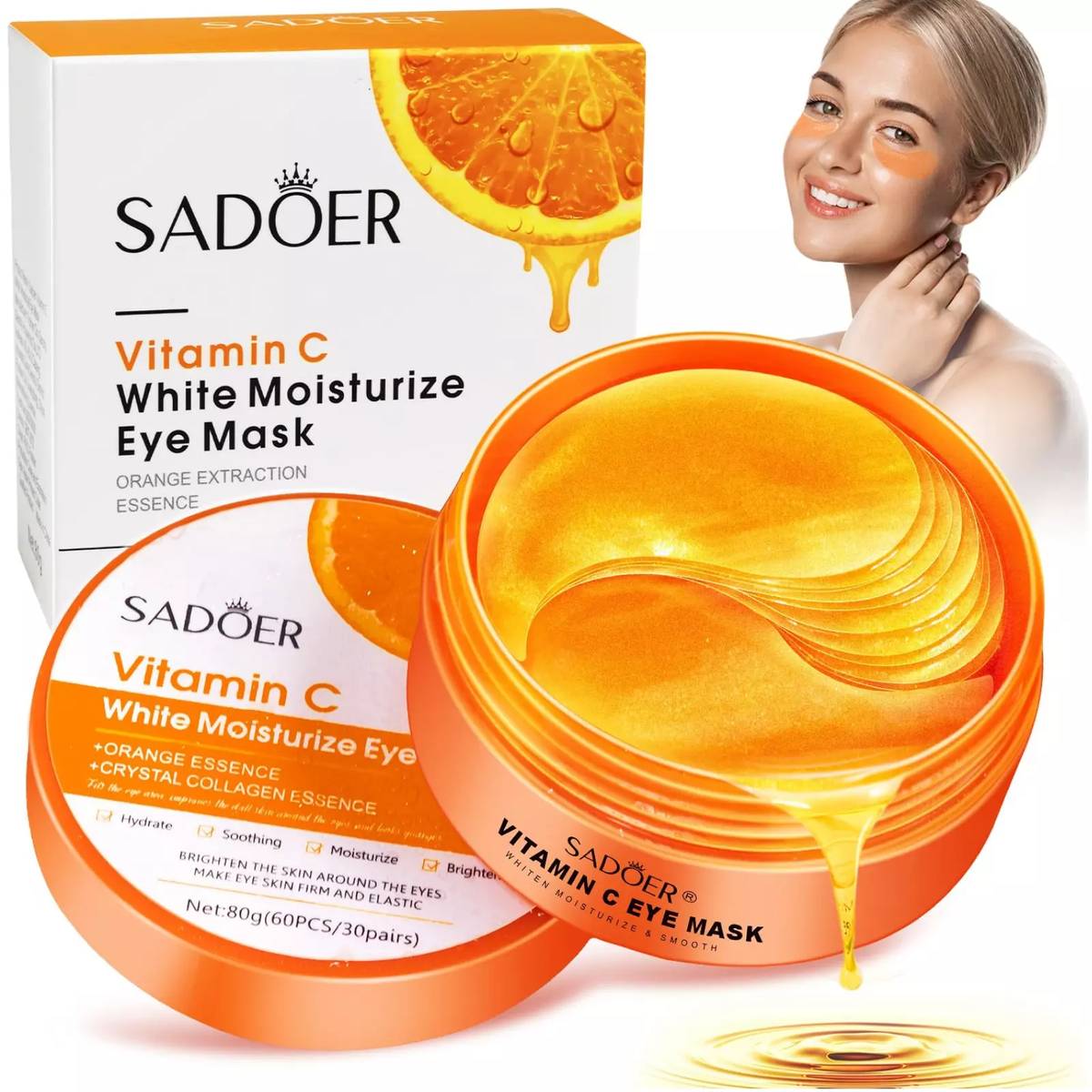 Vitamin C & Collagen - Hydrogel Under Eye Patches - 60pcs